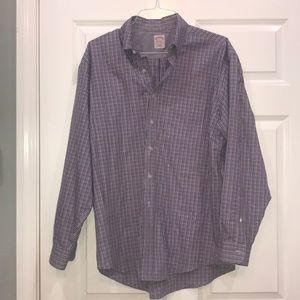 Brooks Brothers Purple Check Casual Buttondown
